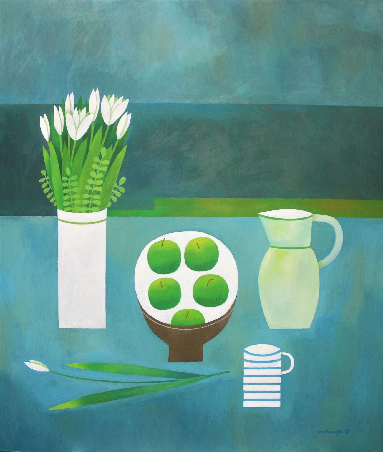 large blue still life by reg cartwright painted 2021