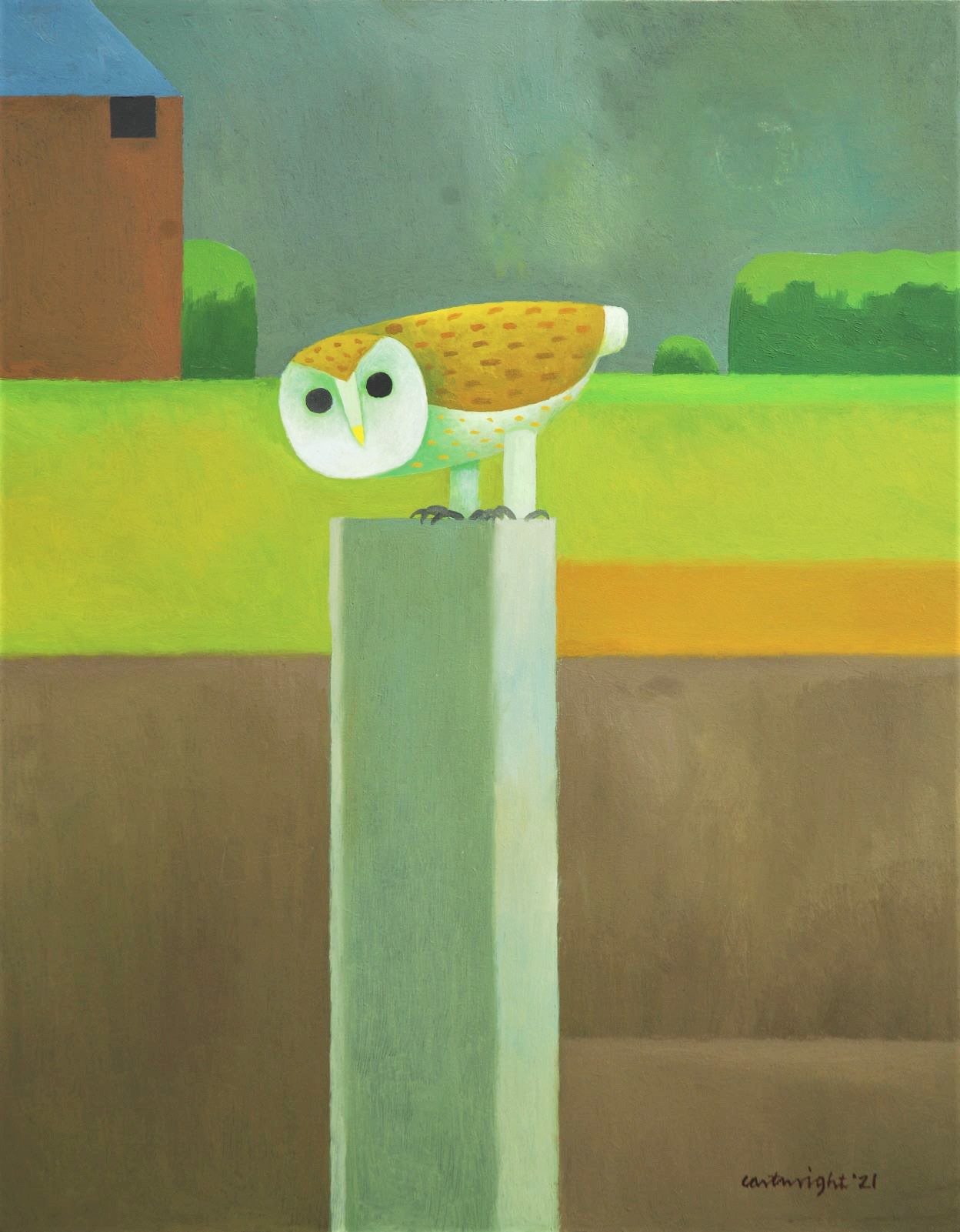 Owl XII painting by reg cartwright 2021