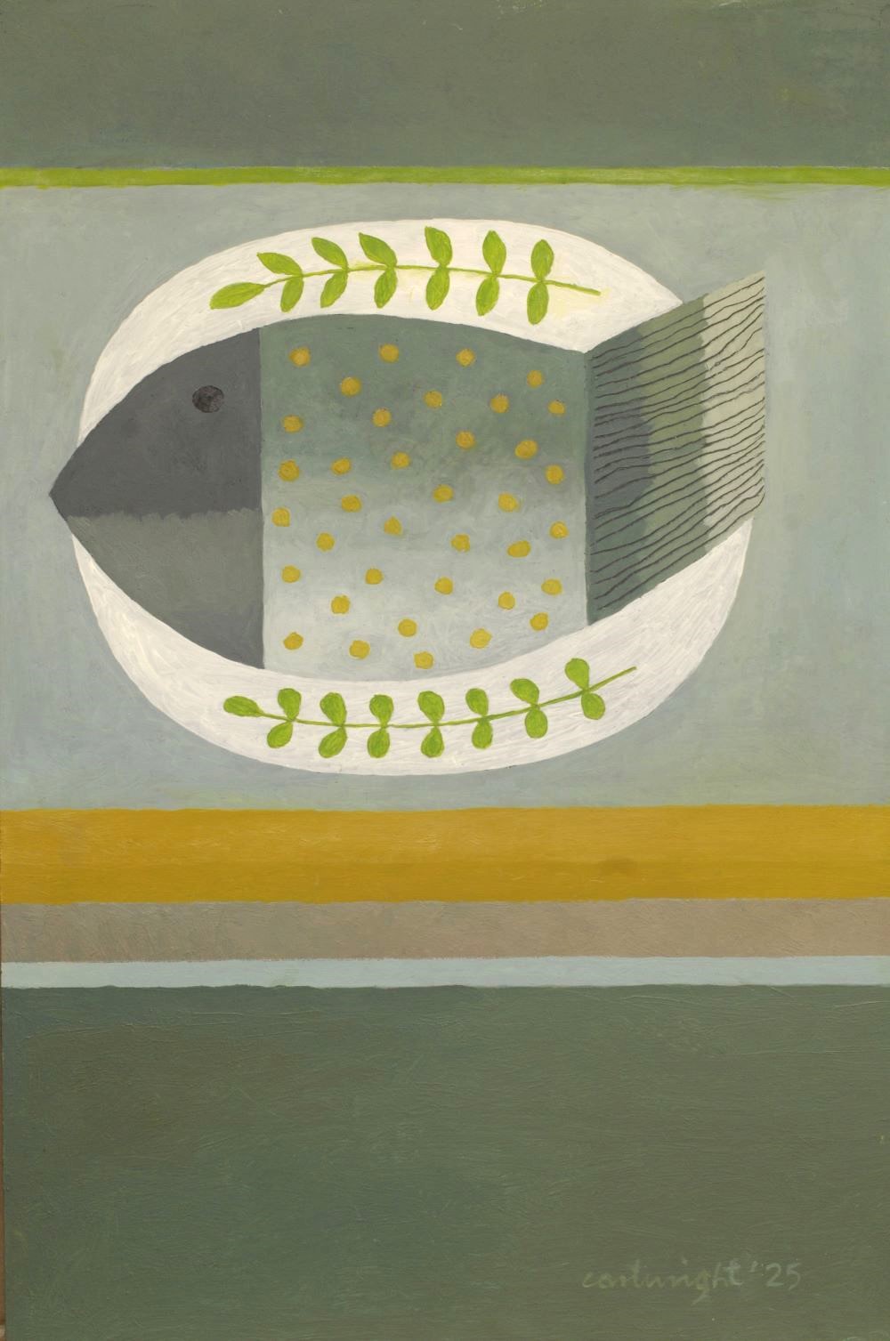 fish painting reg cartwright 2025 contemporary modern english british