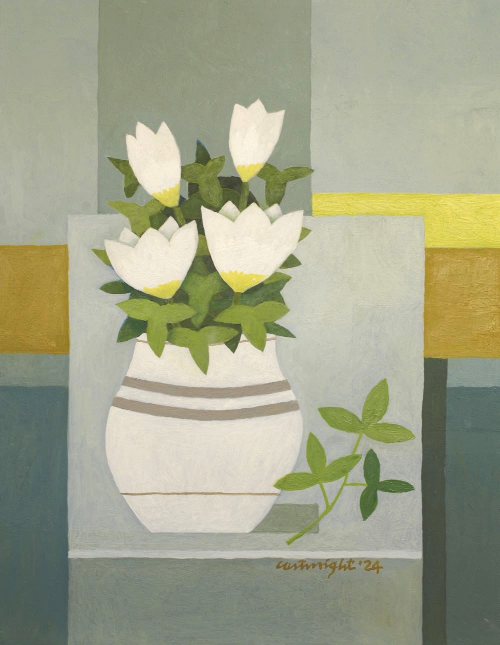 flowers in a jug painting reg cartwright 2025 contemporary modern english british