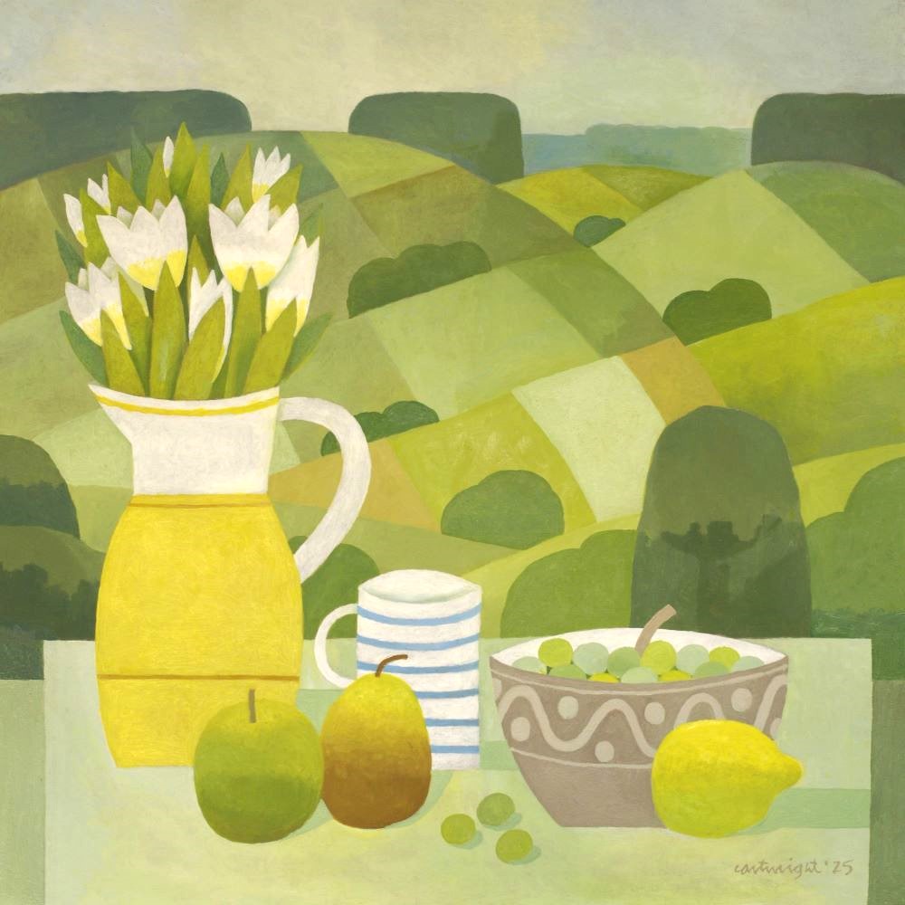 still life landscape painting reg cartwright 2025 contemporary modern english british