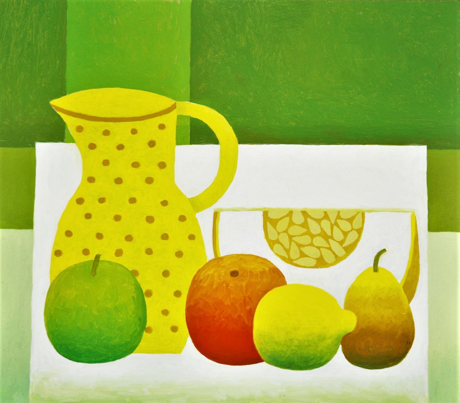 still life with jug and fruit